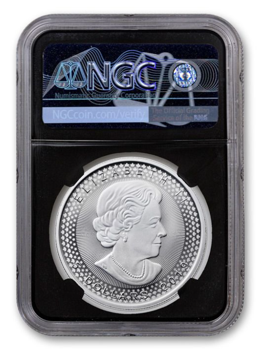 2019 Canadian Maple Leaf - Susan Taylor Signed Black Core - 1 oz Silver NGC PF70 FDI - CoinsTV