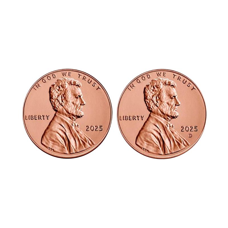 2025 Lincoln Cent P & D Brilliant Uncirculated - 2 Pc Set - CoinsTV