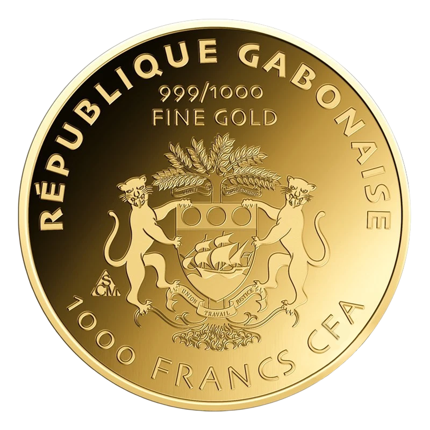 Gabon Silent Night, Holy Night 1/1000 oz Gold Coin in Card