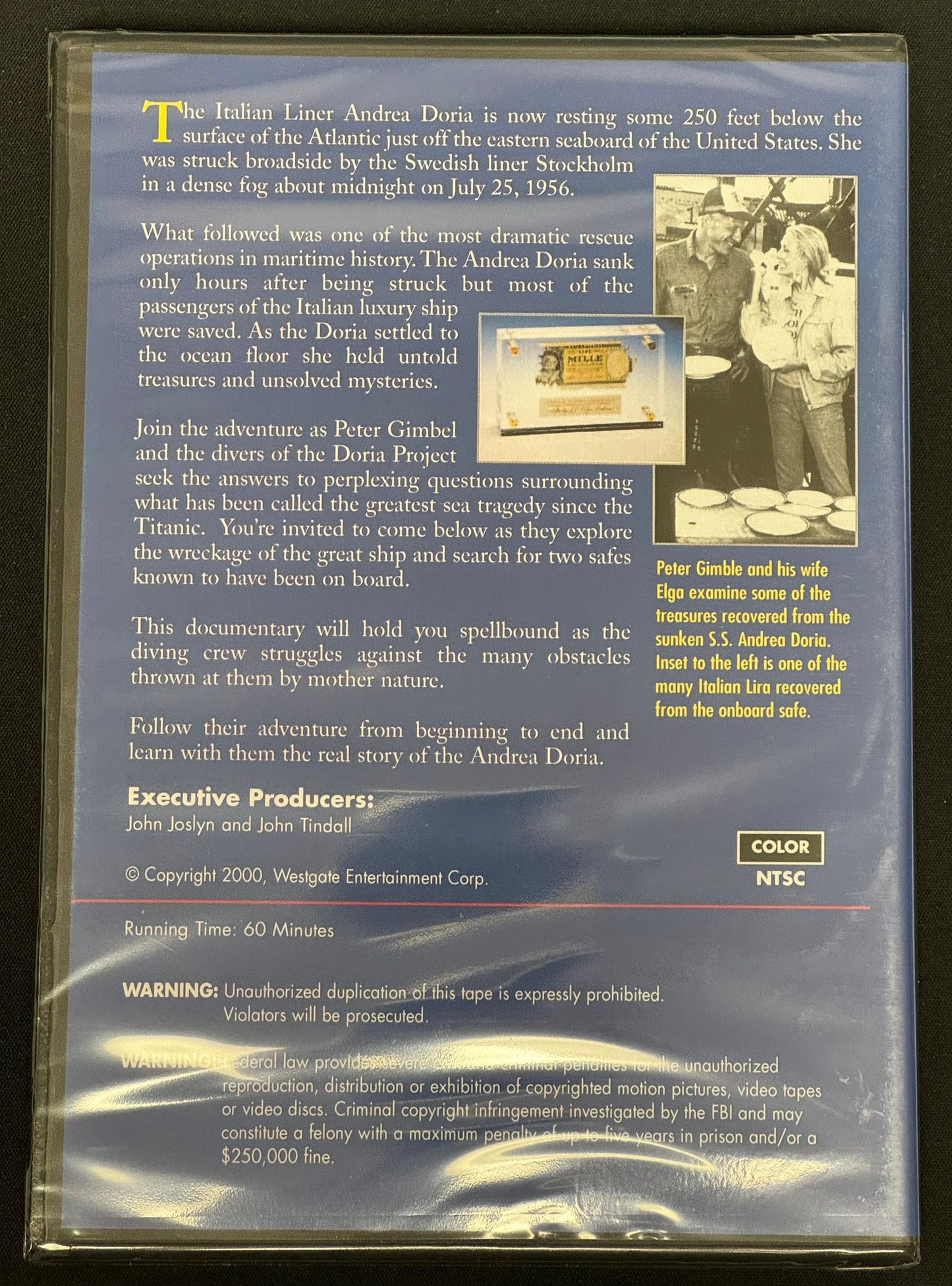 S.S. Andrea Doria Shipwreck Note - Informational DVD - CoinsTV