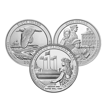 5 oz America the Beautiful .999 Fine Silver Grab Bag - CoinsTV