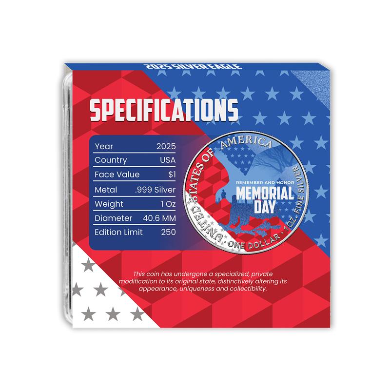 2025 Chromatics Memorial Day Silver Eagle - CoinsTV