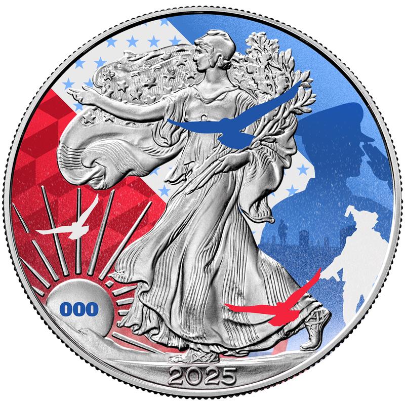 2025 Chromatics Memorial Day Silver Eagle - CoinsTV