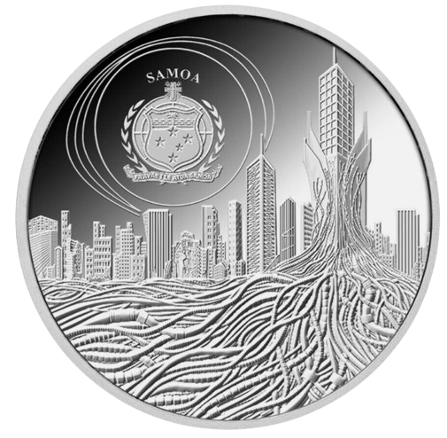 2023 Samoa AI Cyborg - 1oz Silver Proof-like Coin - CoinsTV