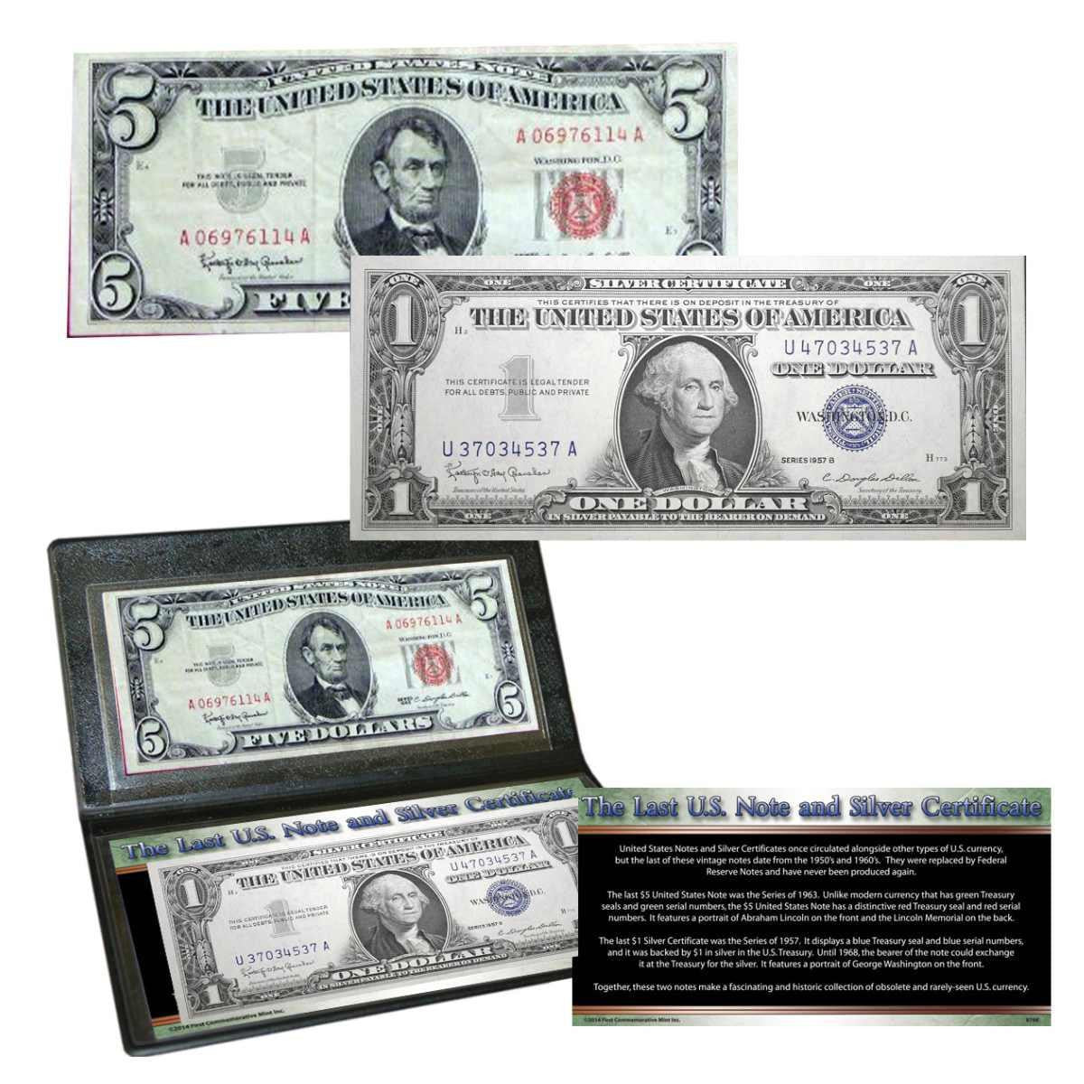 Last U.S. Note & Silver Certificate Collection in Album
