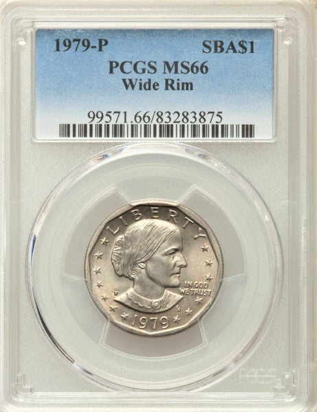 1979 P Susan B Anthony Dollar - Wide Rim - PCGS MS66