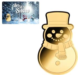 2024 Chad Let It Snow 1/1000 oz Gold Coin in Card