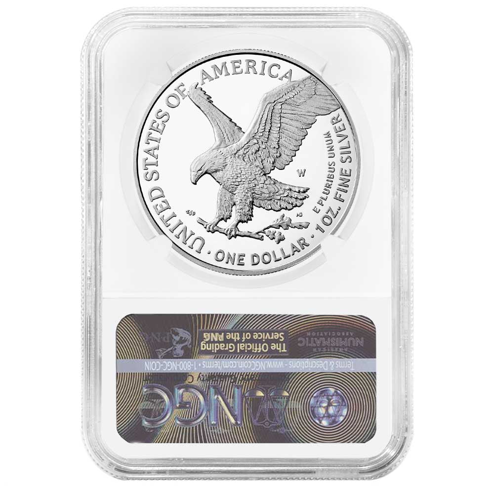 2023-W Silver Eagle Congratulations Set - NGC PF70UC AR - Michael Gaudioso Signature Flag Label