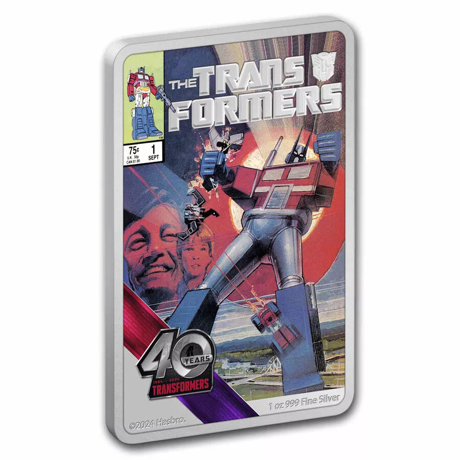 2024 Niue 1 oz Silver $2 Transformers 40th Anniversary - CoinsTV