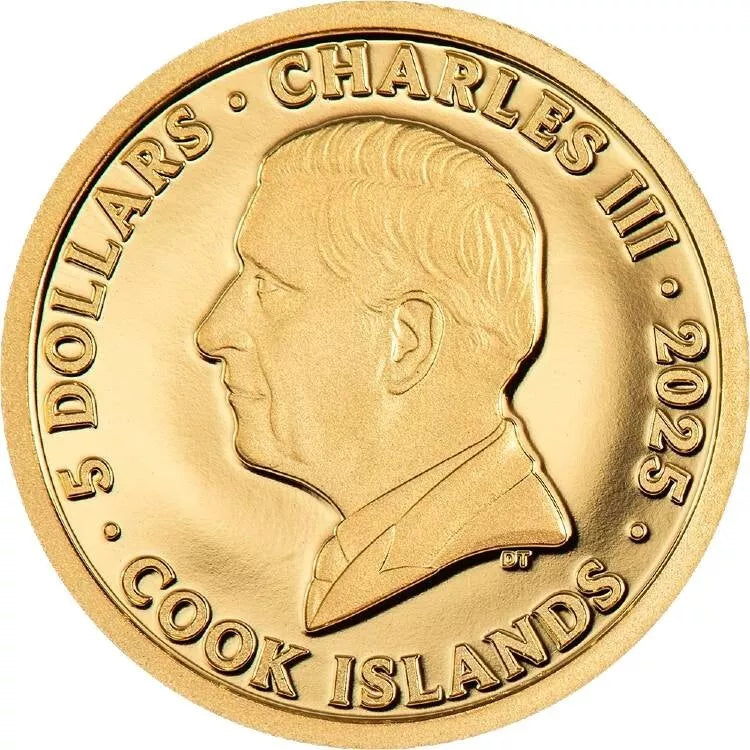 2025 Cooks Island Legends Aztec Empire .9999 0.5g Gold - CoinsTV