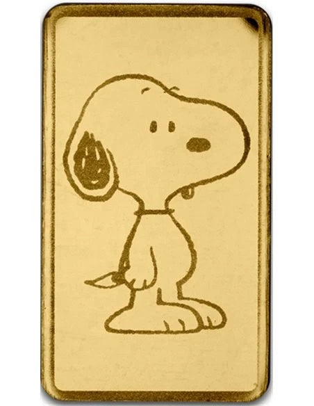 2025 Peanuts 75th Ann. 0.5g Gold Bar in Card - CoinsTV