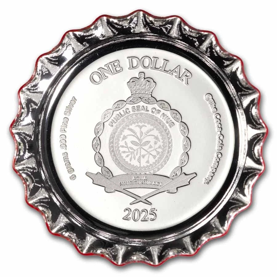 2025 Niue Coca-Cola Bottle Cap 6g Silver Coin