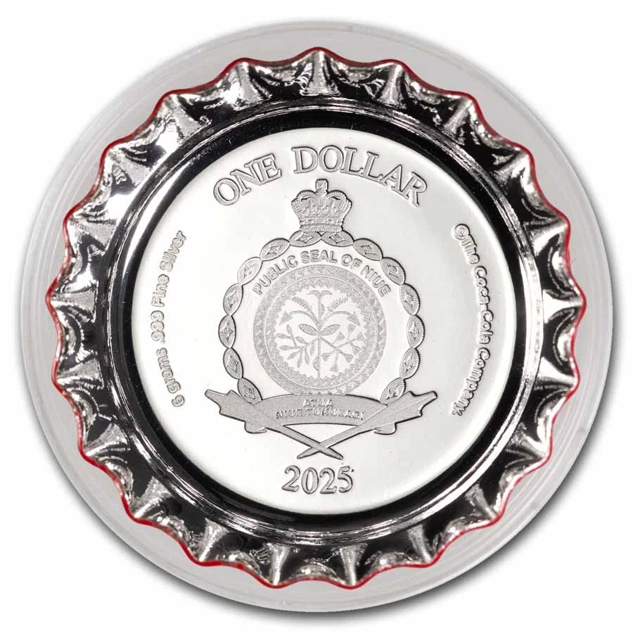 2025 Niue Coca-Cola Bottle Cap 6g Silver Coin