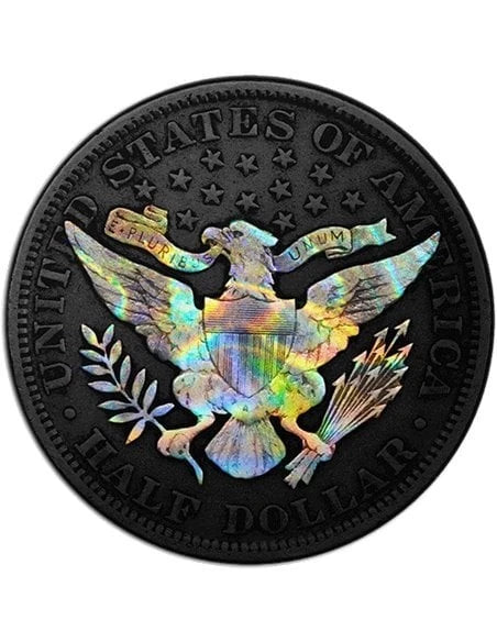 U.S. Barber Half Dollar Ruthenium Holo Silver Coin - CoinsTV