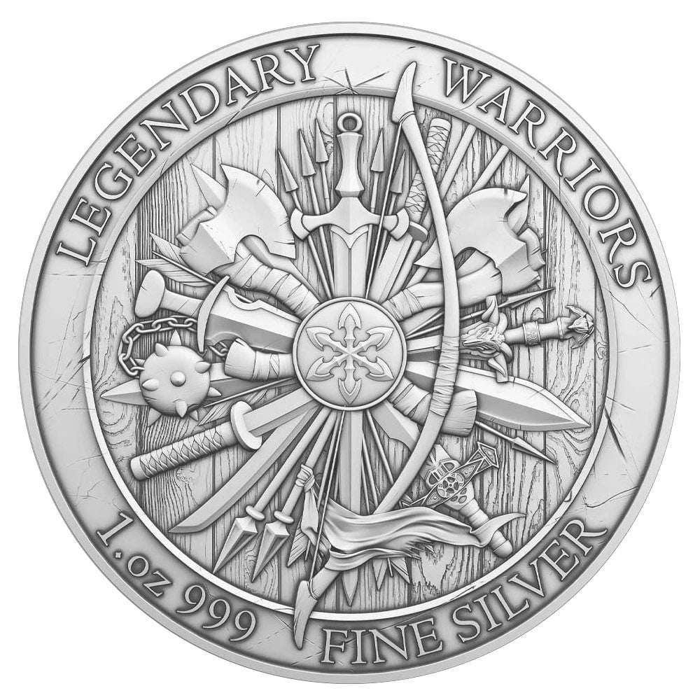 Legendary Warriors: Joan of Arc 1 oz .999 Fine Silver Round - CoinsTV