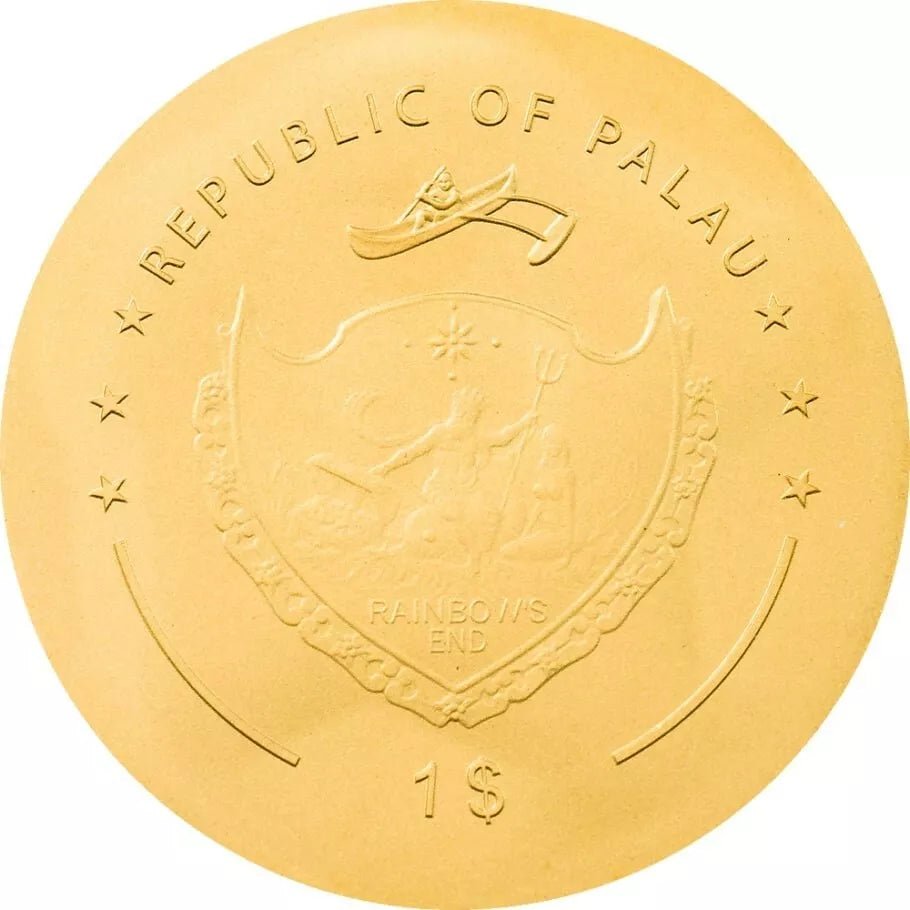 2022 Palau Golden Highlights Soccer 0.5 gram .9999 Gold - CoinsTV