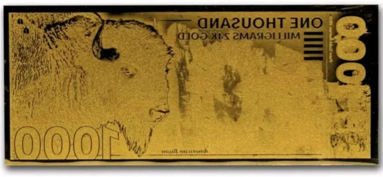 2024 Bison 1000mg 24K Gold Aurum Note - CoinsTV