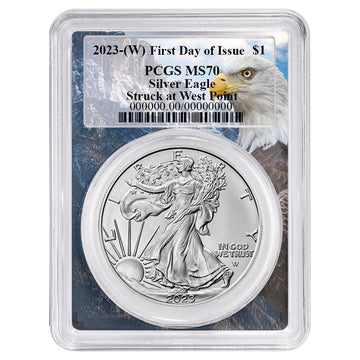 2023-W Silver Eagle - PCGS MS70 FDOI Eagle Frame - CoinsTV