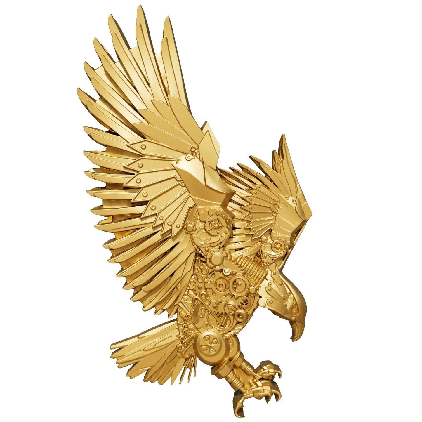 2025 Cameroon Steampunk Mech Eagle Gold Gilded 2 oz Silver