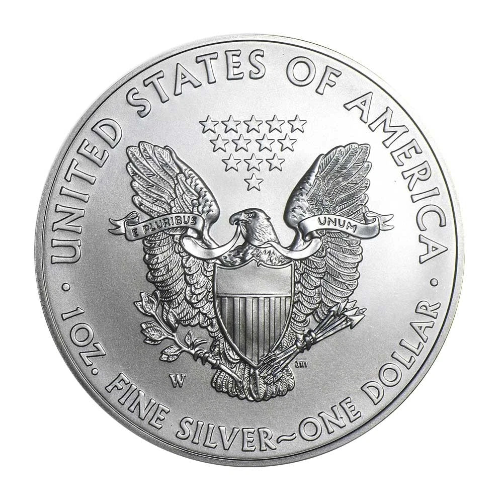 2014-W Burnished Silver Eagle with Box OGP & COA
