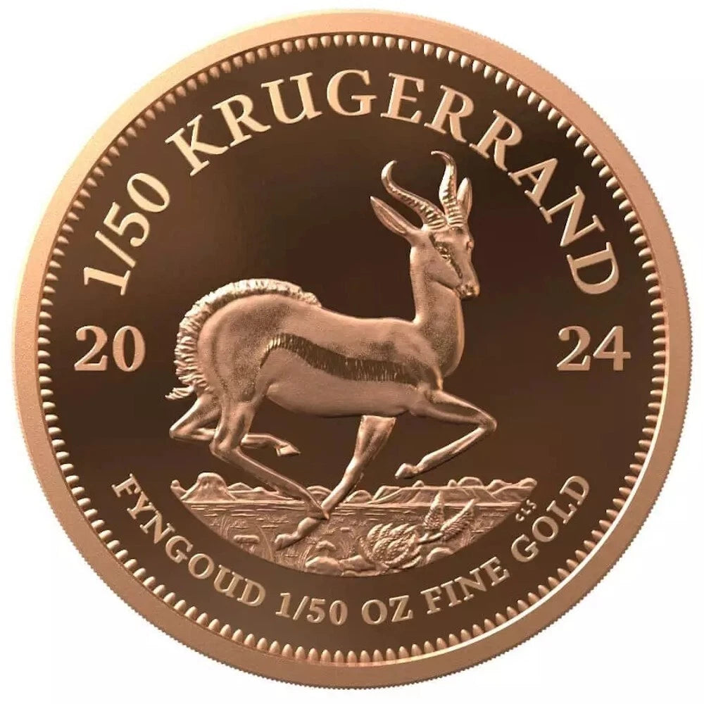 2024 South Africa Krugerrand 1/50 oz Gold Proof Coin - CoinsTV
