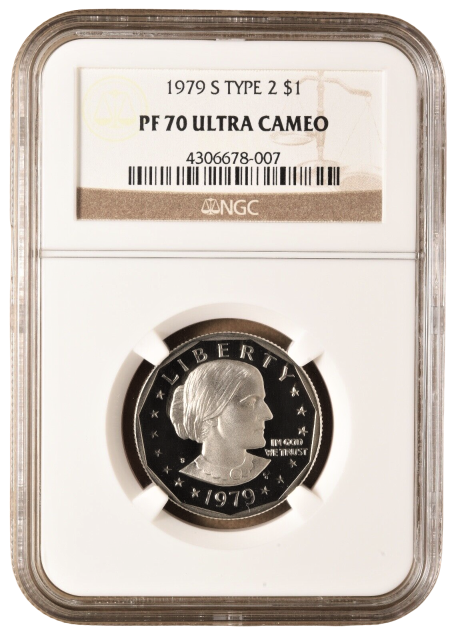 1979 S Susan B Anthony Dollar - Type 2 - NGC PF70 Ultra Cameo