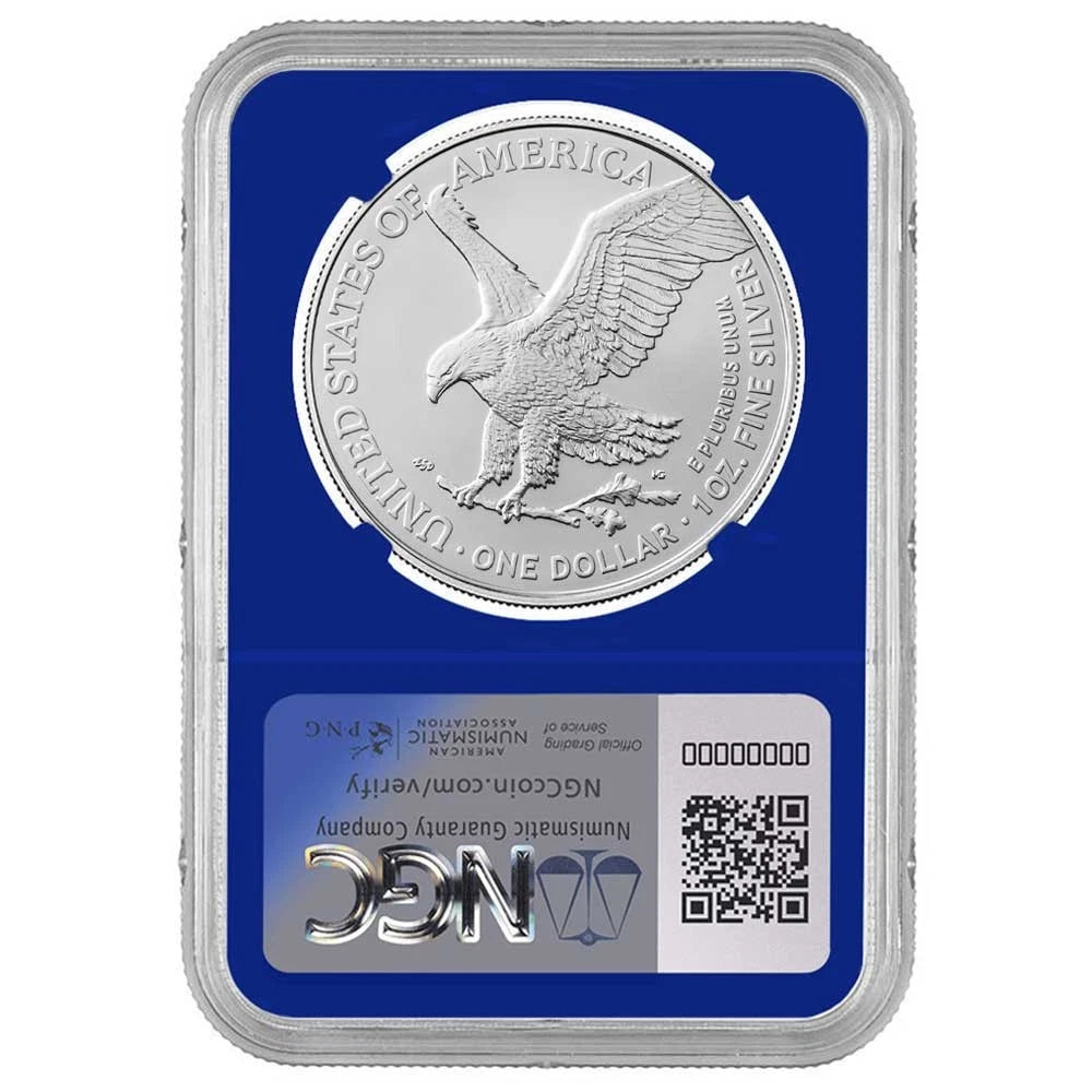 2026(W) Silver Eagle - NGC MS70 FDI Flag Label Blue Core - CoinsTV