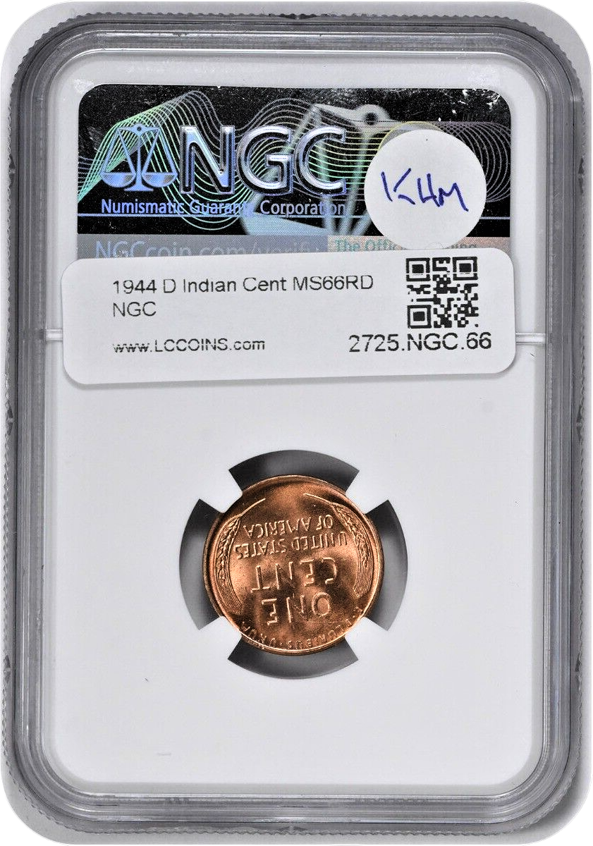 1944-D Lincoln Wheat Cent - NGC MS66 RD