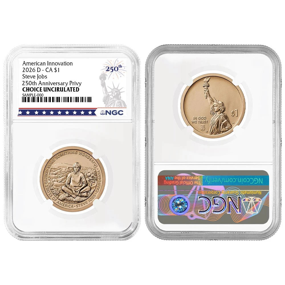 2026-D American Innovation Clad Dollar California Steve Jobs - NGC Choice Uncirculated
