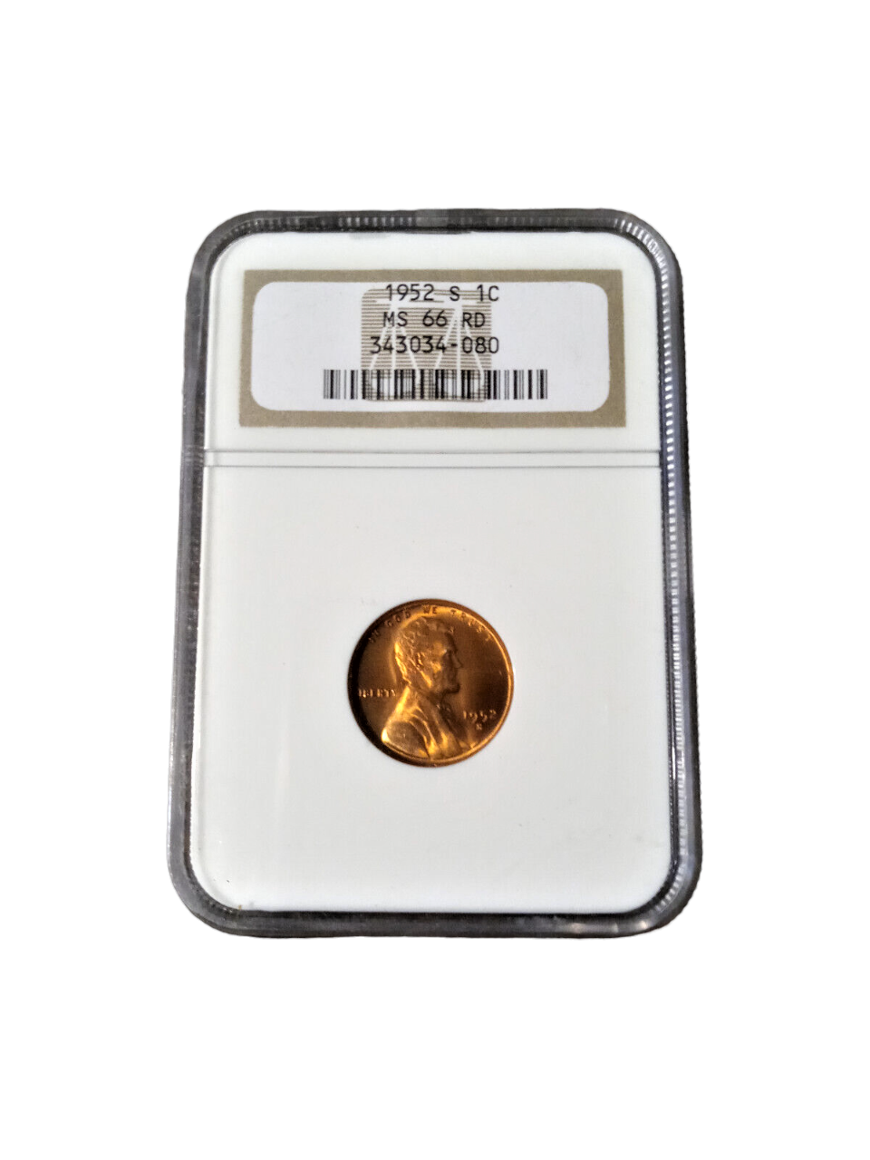 1952-S Lincoln Wheat Cent - NGC MS66 RD