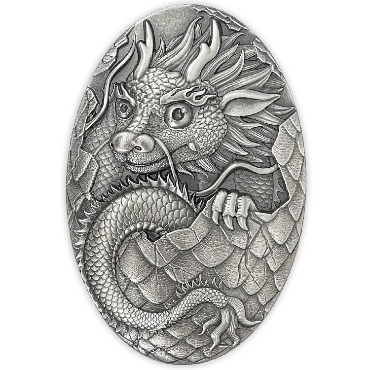 2024 Djibouti Year of the Dragon 5 oz Silver