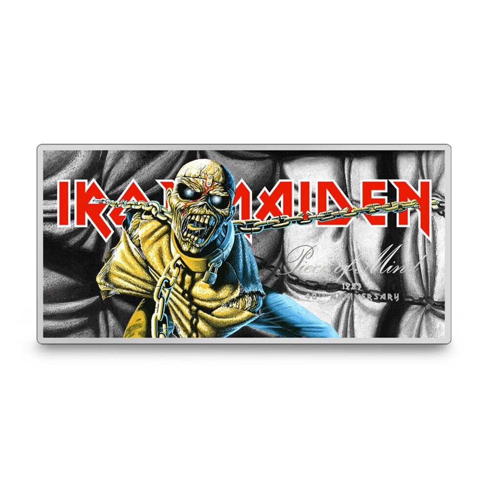 2023 Iron Maiden Piece of Mind 5 g Silver .999 Prooflike Note - CoinsTV