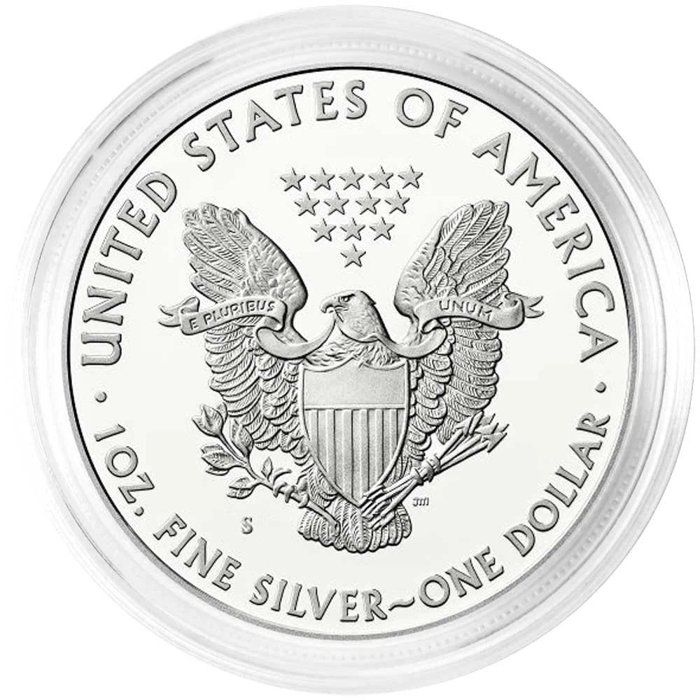 1990-S Proof Silver Eagle Box OGP & COA