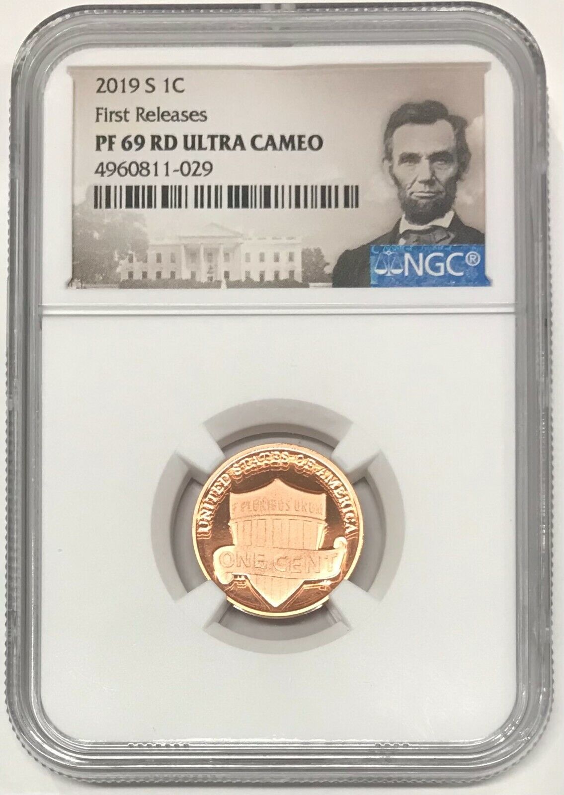 2019-S Lincoln Cent - NGC PF69RD Ultra Cameo - CoinsTV