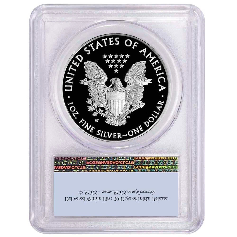 2021-W Silver Eagle Type 1 - Congratulations Set - PCGS PR70DCAM First Strike Label - CoinsTV