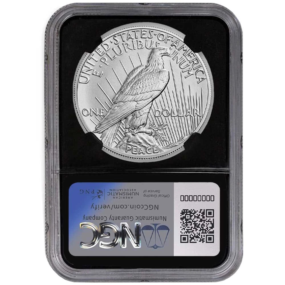 2023 Peace Silver Dollar - NGC MS70 FDI .999 Silver Label Black Core - CoinsTV