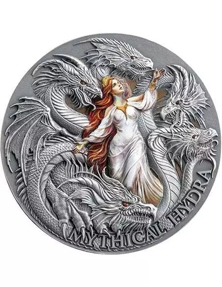 2025 Mythical Hydra Dragonology 2000 Francs Cameroon - 2 oz Silver