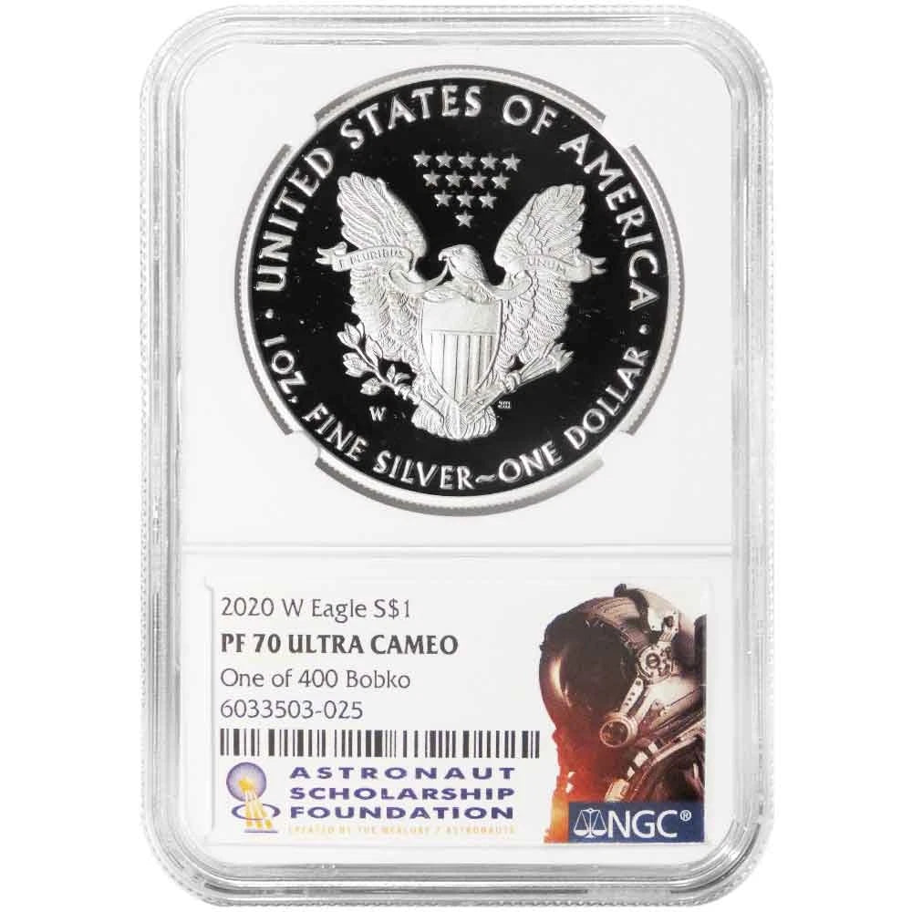 2020-W Silver Eagle - Karol J. Bobko Signature - NGC PF70UC ASF Label