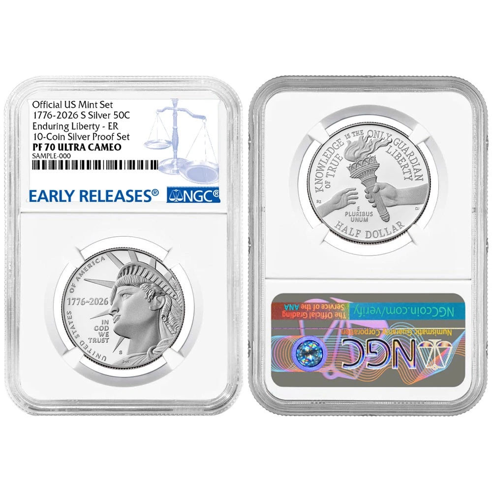 2026-S U.S. Silver Proof 10pc Set NGC PF70UC ER Blue Label