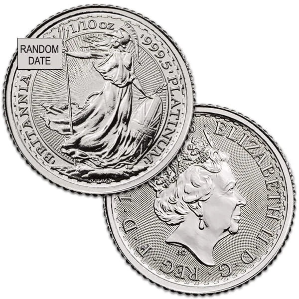 Britannia 1/10 oz Platinum Coin - Random Year