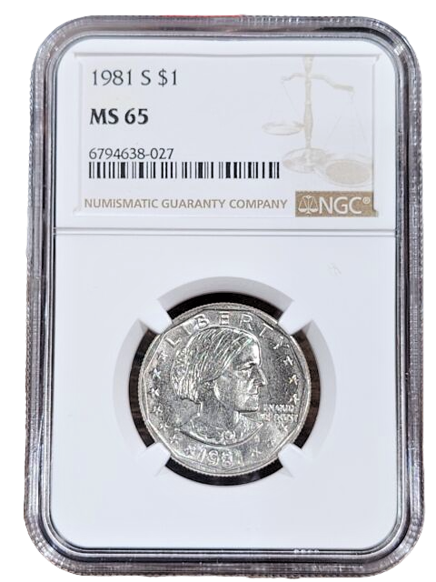 1981 S Susan B Anthony Dollar - NGC MS65