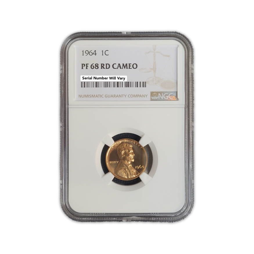 1964 Lincoln Cent - NGC PF68 RD Cameo