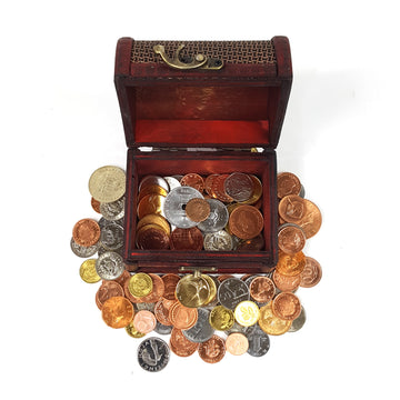Treasure Box: One pound of mixed world coins + one Ancient Roman bronze