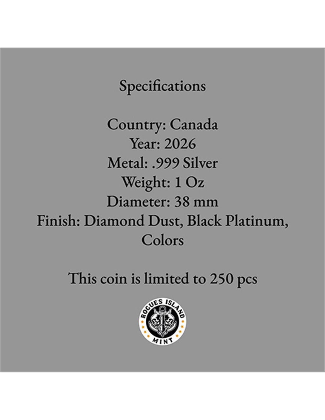 2026 Canada Maple Leaf Triple Black Diamond Edition 1 oz Silver Coin