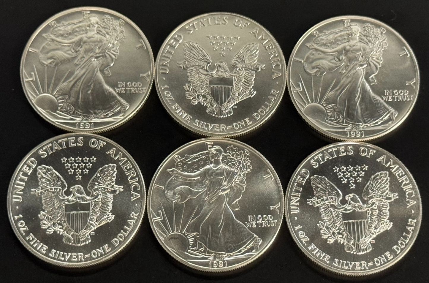 1991 Silver Eagle - Business Strike - Uncirculated - CoinsTV