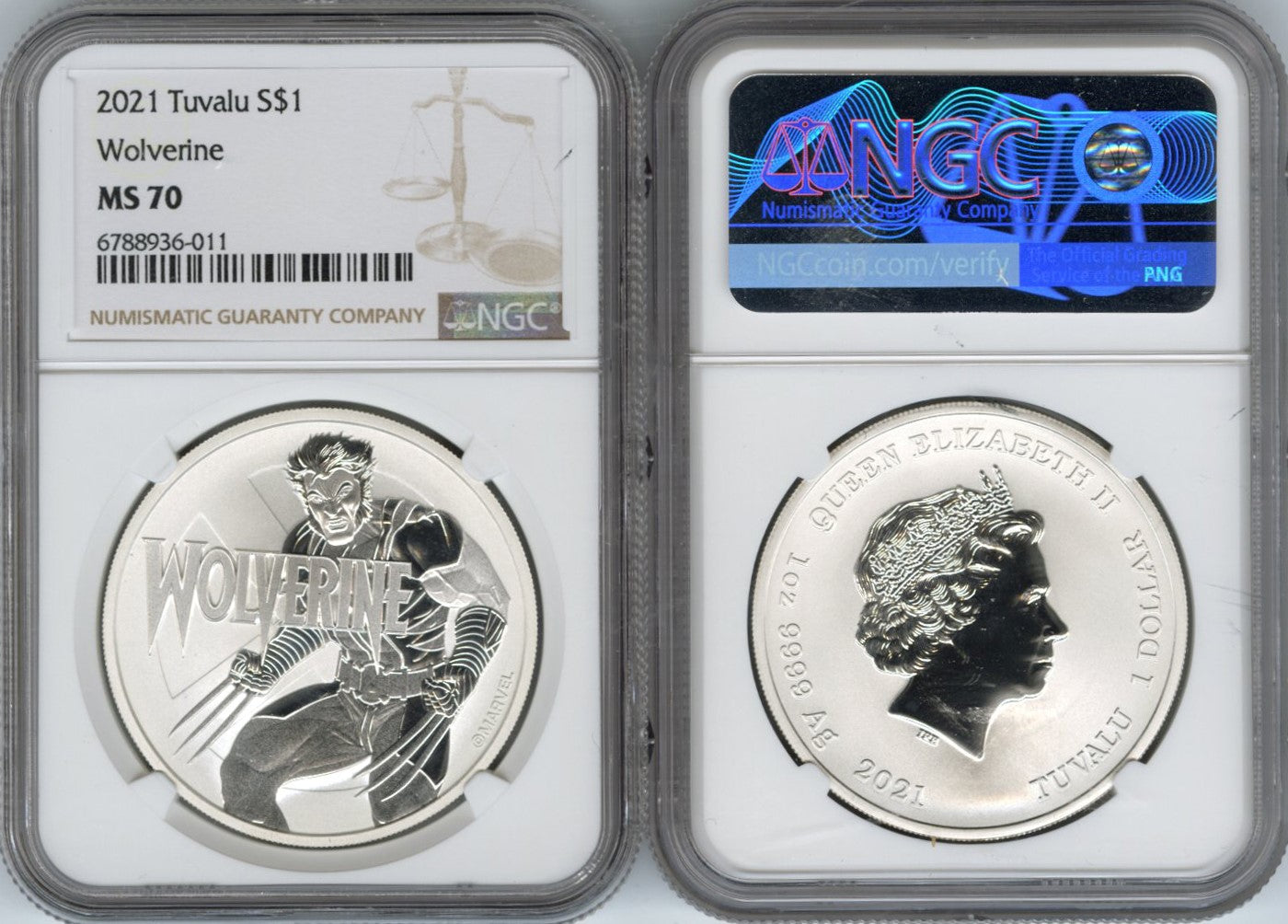 2021 Wolverine 1 Oz Silver NGC MS70 - CoinsTV