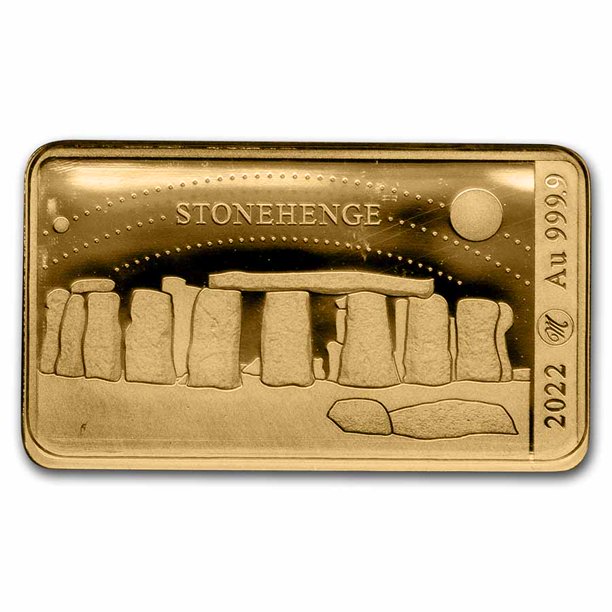 2022 Solomon Gold Ingot Mysteries of World History - Stonehenge Gold Prooflike