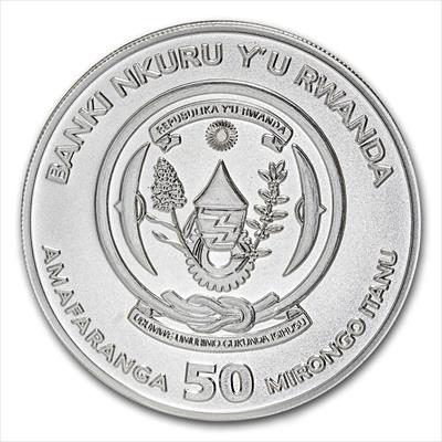 2015 Cape Buffalo 1 Oz Silver - Rwanda - Brilliant Uncirculated - CoinsTV