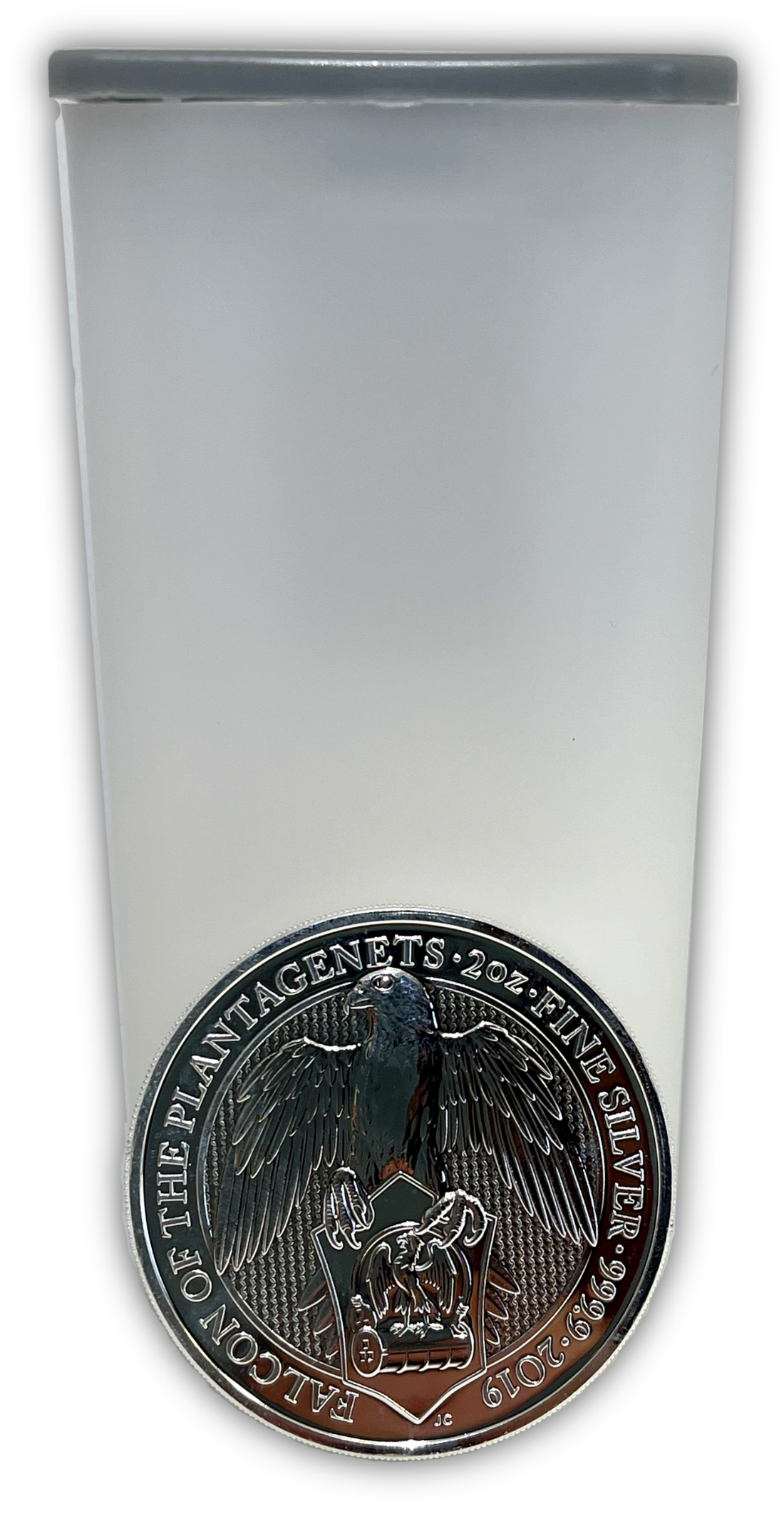 2019 Falcon of Plantagenets 2 oz .9999 Silver Bullion - Queen's Beast - Uncirculated Roll of 10 - CoinsTV