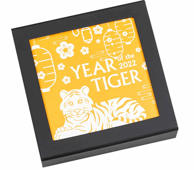 2022 Mongolian Lucky Tiger 1 oz Silver in OGP - CoinsTV